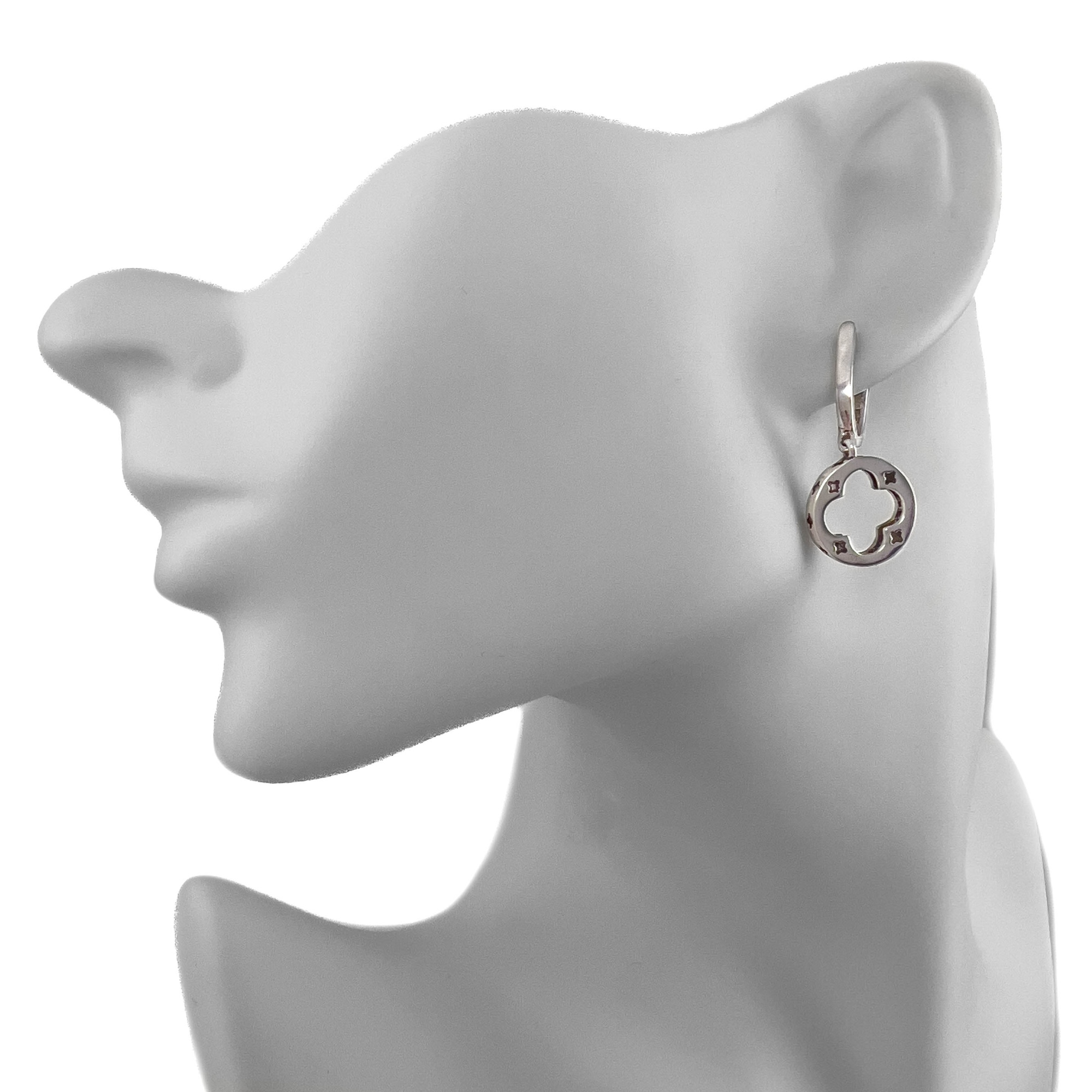 Серьги из серебра с цирконом