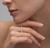 Кольцо из серебра с фианитами