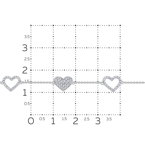 Браслет из белого золота с бриллиантами