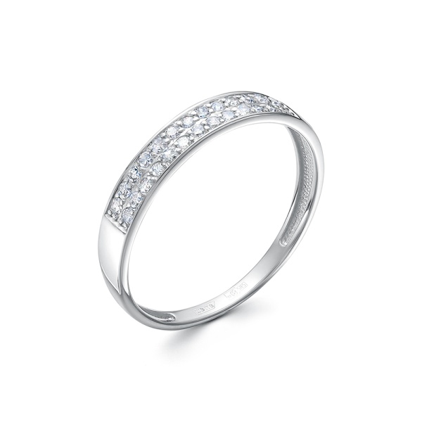 Кольцо из белого золота с бриллиантами