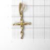 Декоративный крестик из желтого золота