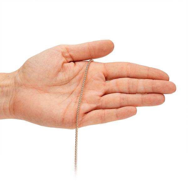 Цепь из красного золота 585, плетение «Попкорн»