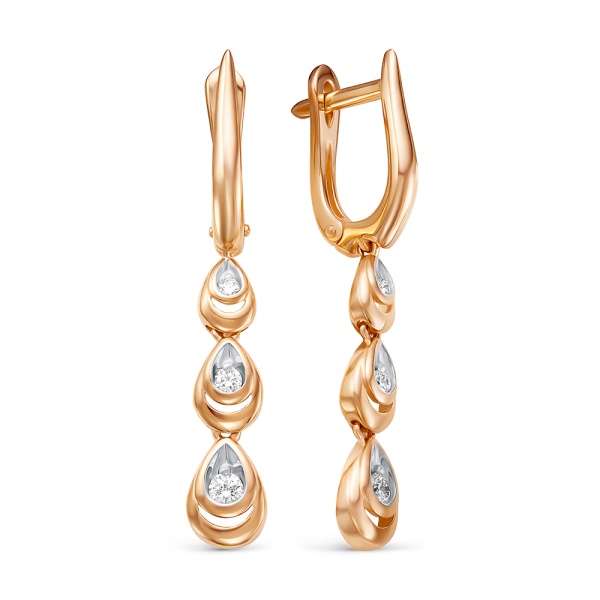 Серьги из золота с бриллиантами