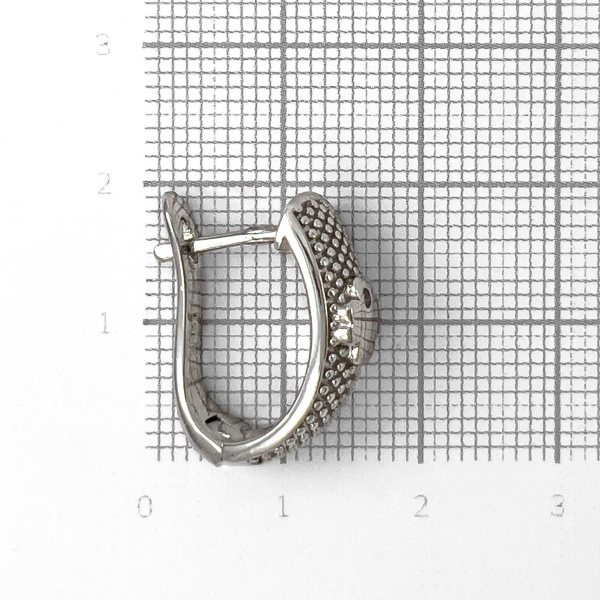 Серьги из серебра с цирконом