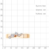 Кольцо из красного золота с фианитами