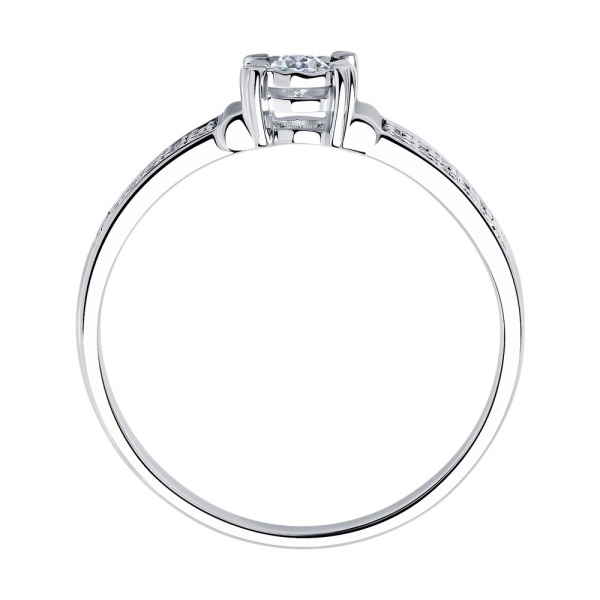 Кольцо из белого золота с бриллиантами