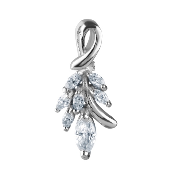 Подвеска из серебра с фианитами