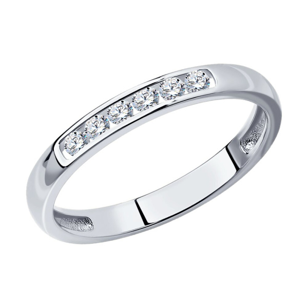 Кольцо из белого золота с бриллиантами