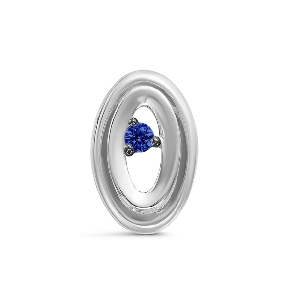 Подвеска из белого золота с сапфиром
