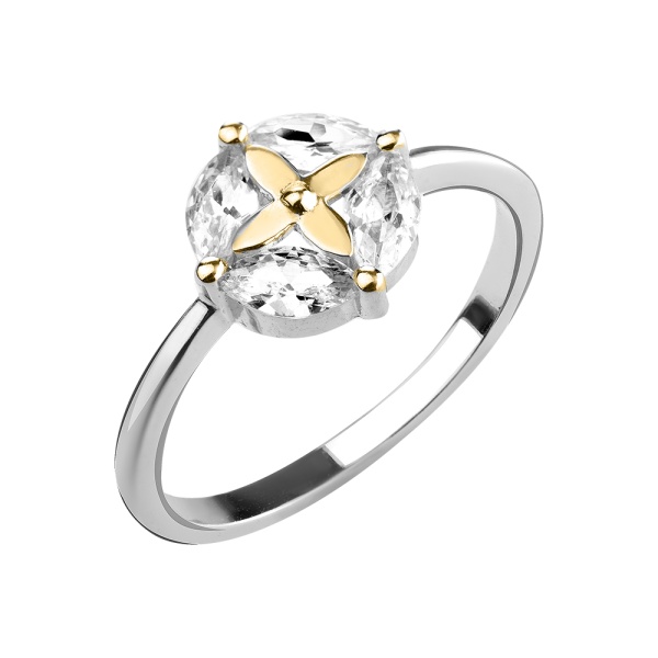 Кольцо из серебра с кубическим цирконием