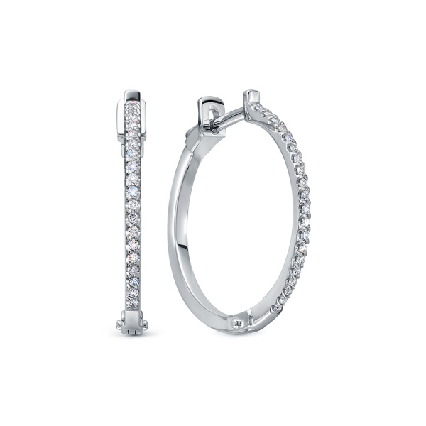 Серьги из белого золота с бриллиантами