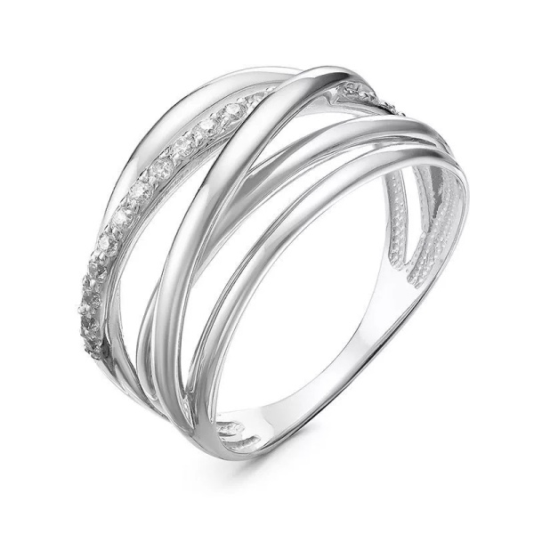 Кольцо из белого золота с бриллиантами