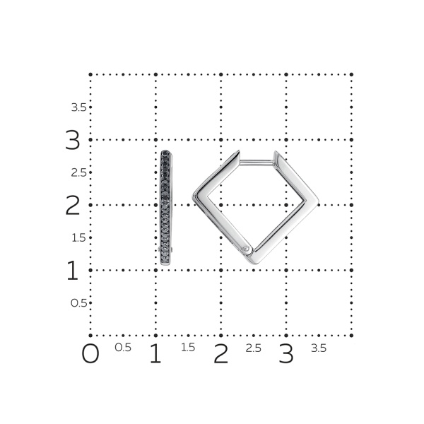 Серьги из белого золота с бриллиантами