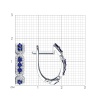 Серьги из белого золота с бриллиантами и сапфирами