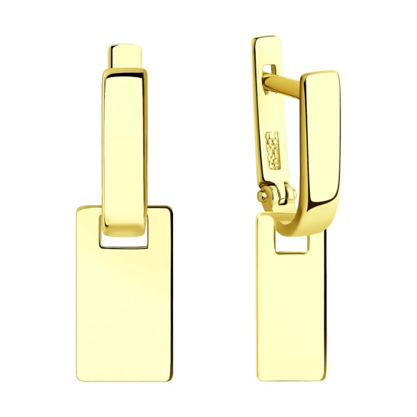 Серьги из желтого золота