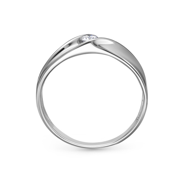 Кольцо из белого золота с бриллиантом