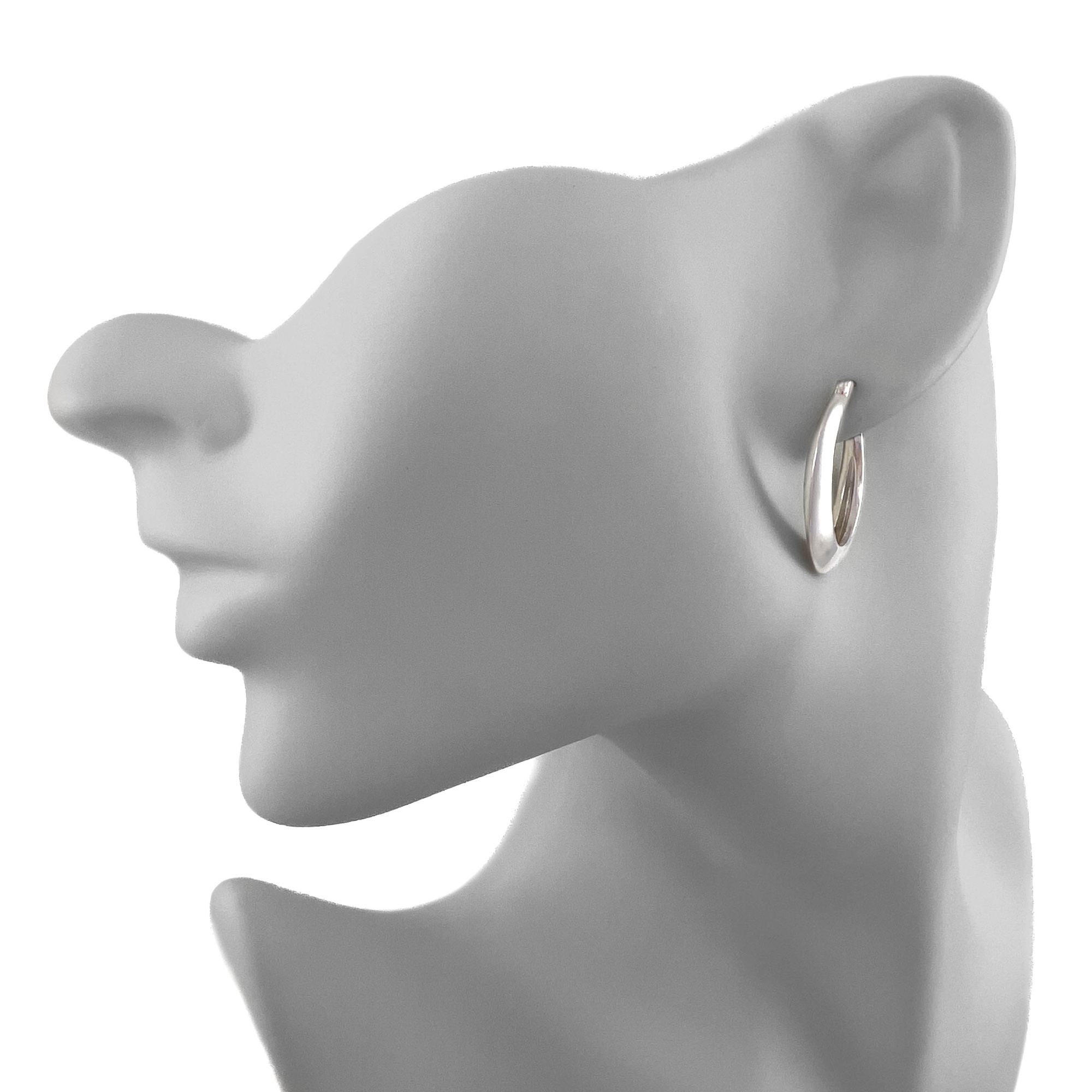 Серьги конго из серебра