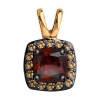 Подвеска из красного золота с гранатом и фианитами