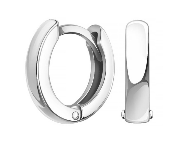 Серьги конго из серебра