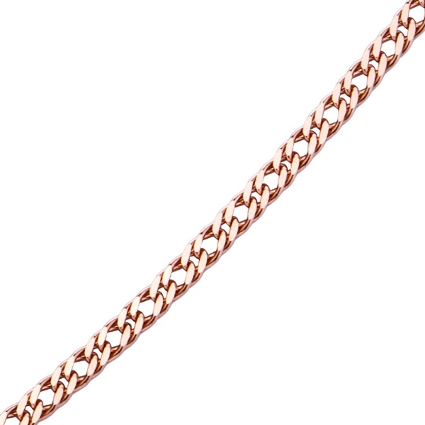 Цепь из красного золота 585, плетение «Ромб двойной»