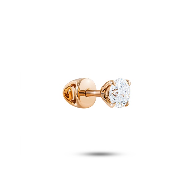 Моносерьга из красного золота с бриллиантом