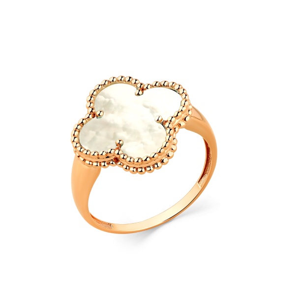 Кольцо из красного золота с перламутром