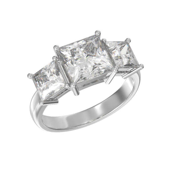 Кольцо из серебра с фианитами