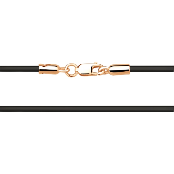 Колье из красного золота с каучуком