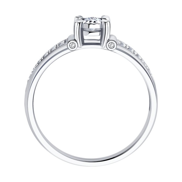 Кольцо из белого золота с бриллиантами