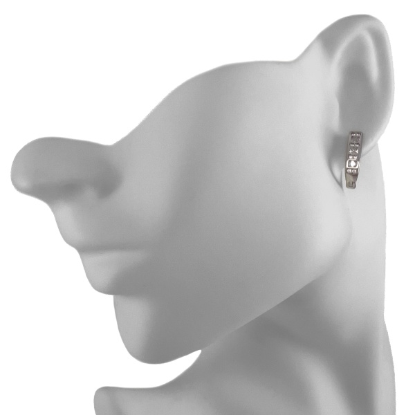 Серьги из серебра с фианитами