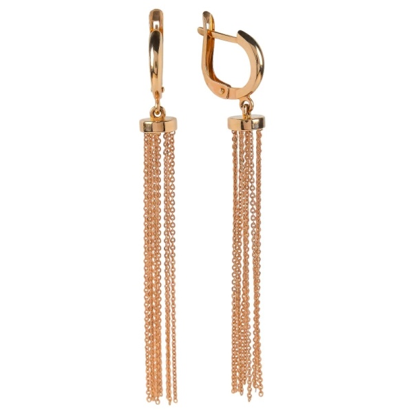 Серьги из красного золота