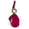 Подвеска из красного золота 585 пробы с рубином и фианитами
