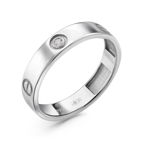 Кольцо из белого золота с бриллиантом