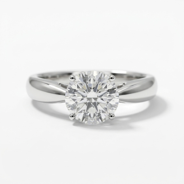 Кольцо из белого золота с бриллиантом