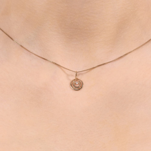 Подвеска из красного золота с фианитом