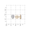Серьги пусеты из красного золота с бриллиантами