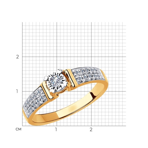 Кольцо из золота с бриллиантами