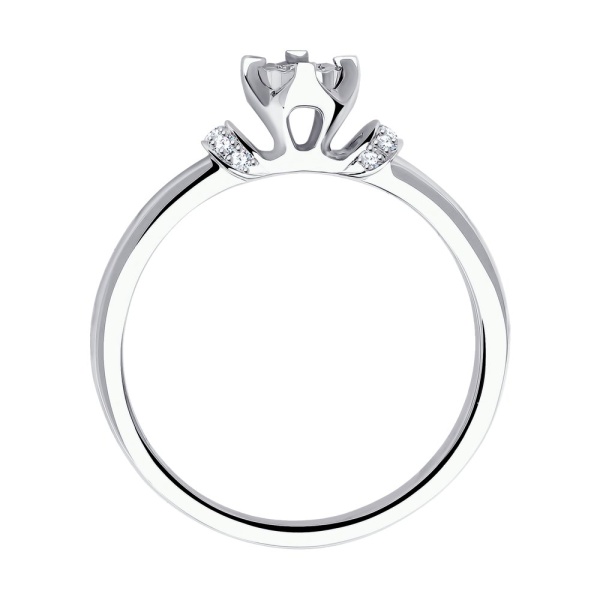 Кольцо из белого золота с бриллиантами