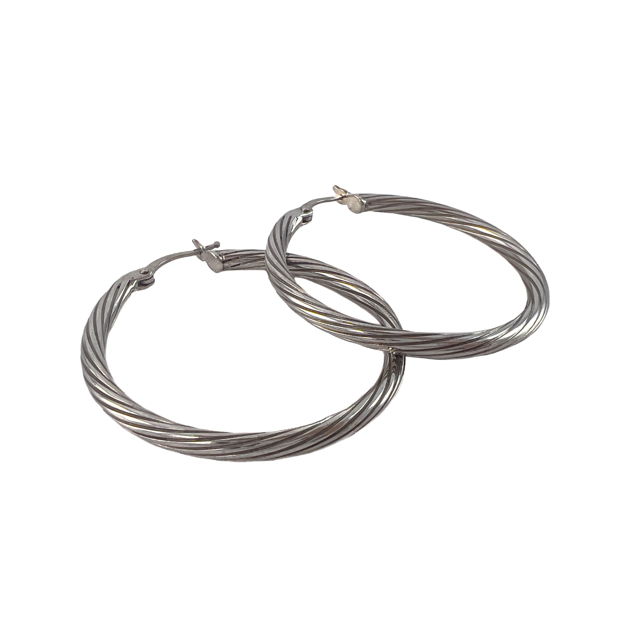 Серьги конго из серебра