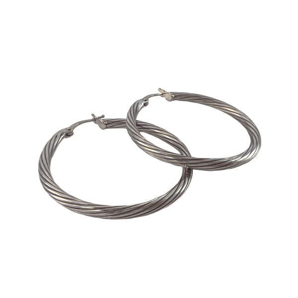 Серьги конго из серебра