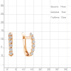 Серьги из красного золота с фианитами