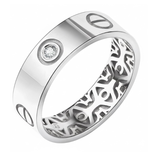 Кольцо из белого золота с бриллиантами