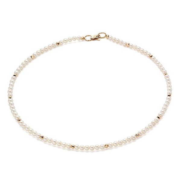 Бусы из красного золота с жемчугом