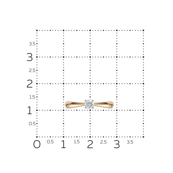 Кольцо из золота с бриллиантом