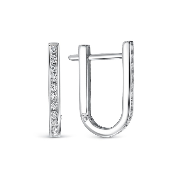 Серьги из белого золота с бриллиантами