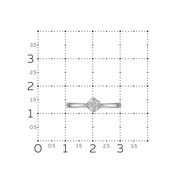 Кольцо из белого золота с бриллиантом