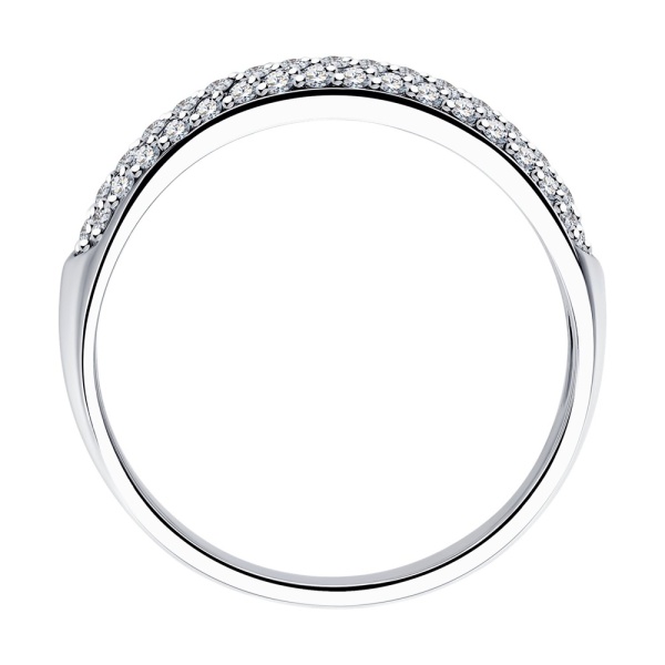 Кольцо из белого золота с бриллиантами