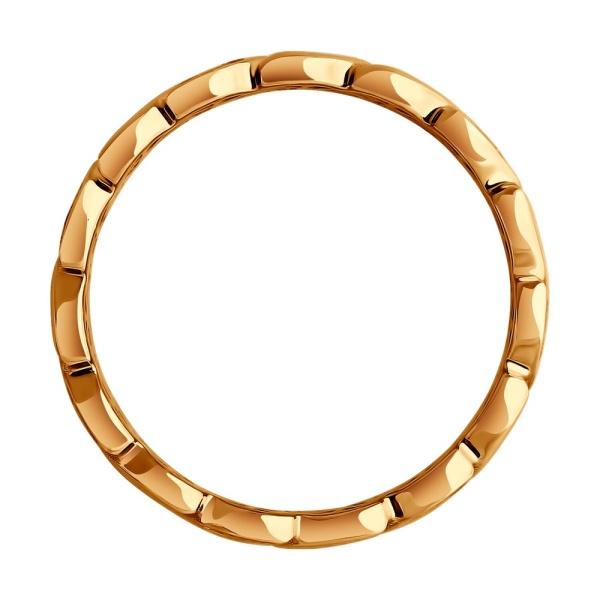 Кольцо из красного золота с фианитами