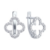 Серьги из серебра с фианитами