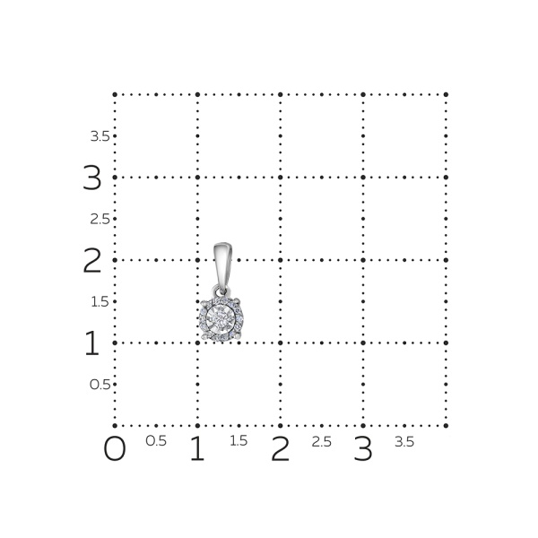 Подвеска из белого золота с бриллиантами